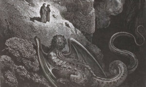 "Le monstre de la Fraude". Dante illustré par Gustave Doré
